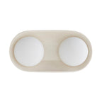 Arteriors Home DA49006 Ivory Stained Crackle 2 Light/ivory Stained Crackle Ceramic/frosted Glass Image 4