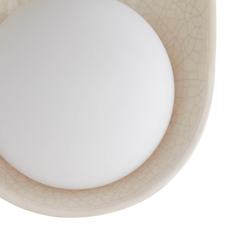 Arteriors Home DA49006 Ivory Stained Crackle 2 Light/ivory Stained Crackle Ceramic/frosted Glass Image 2