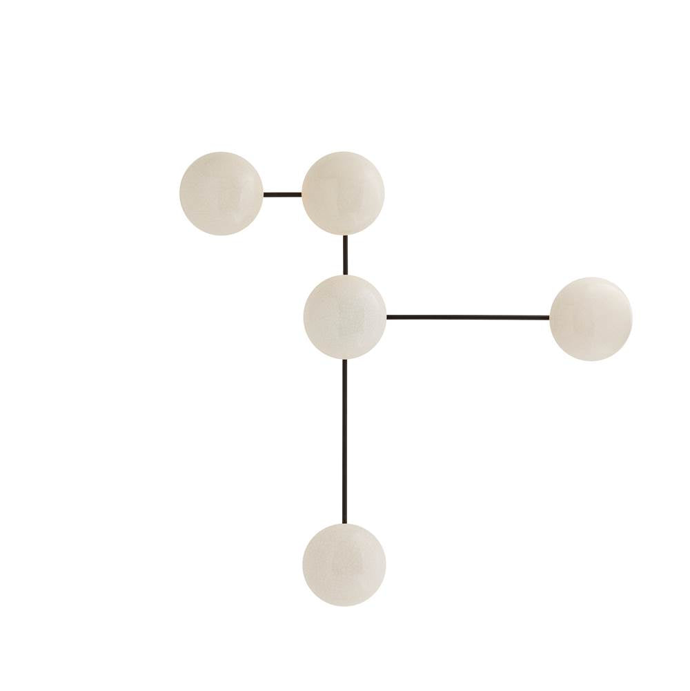 Arteriors Home Glaze 4 Light/ivory Stained Crackle Ceramic/blackened Steel