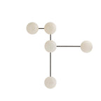 Arteriors Home Glaze 4 Light/ivory Stained Crackle Ceramic/blackened Steel