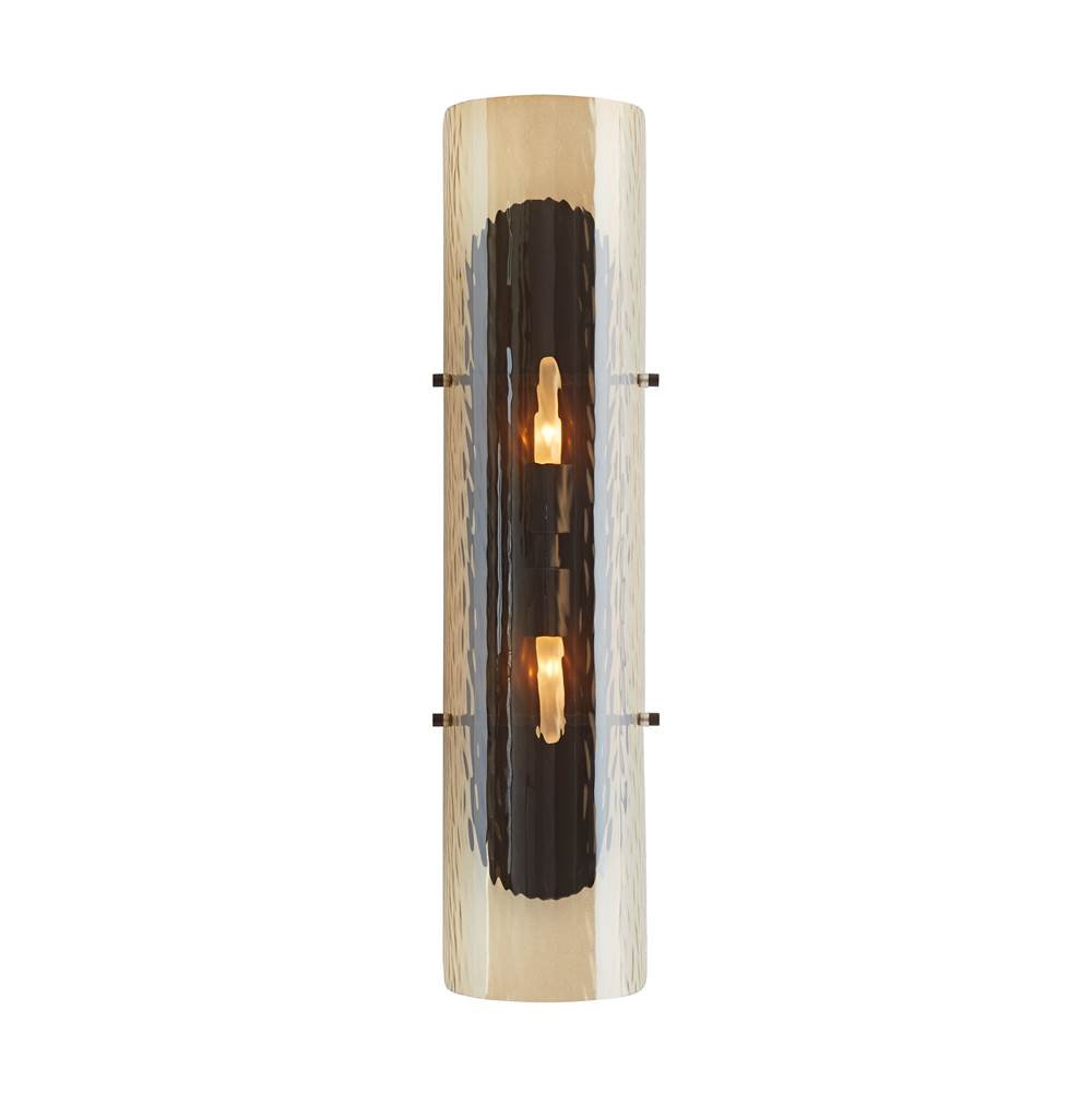 Arteriors Home Bend 2 Light/amber Glass/blackened Steel