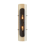Arteriors Home Bend 2 Light/amber Glass/blackened Steel