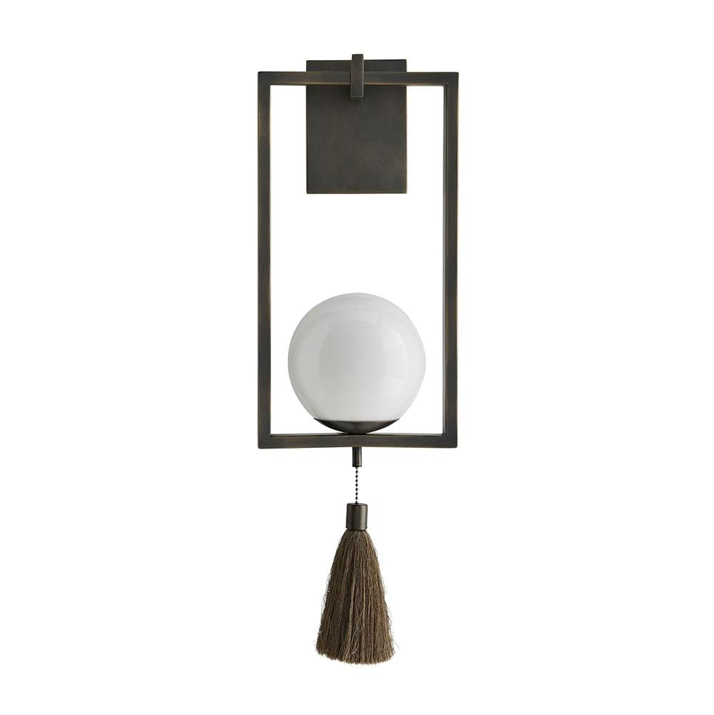 Arteriors Home  1 Light/aged Bronze/opal Glass