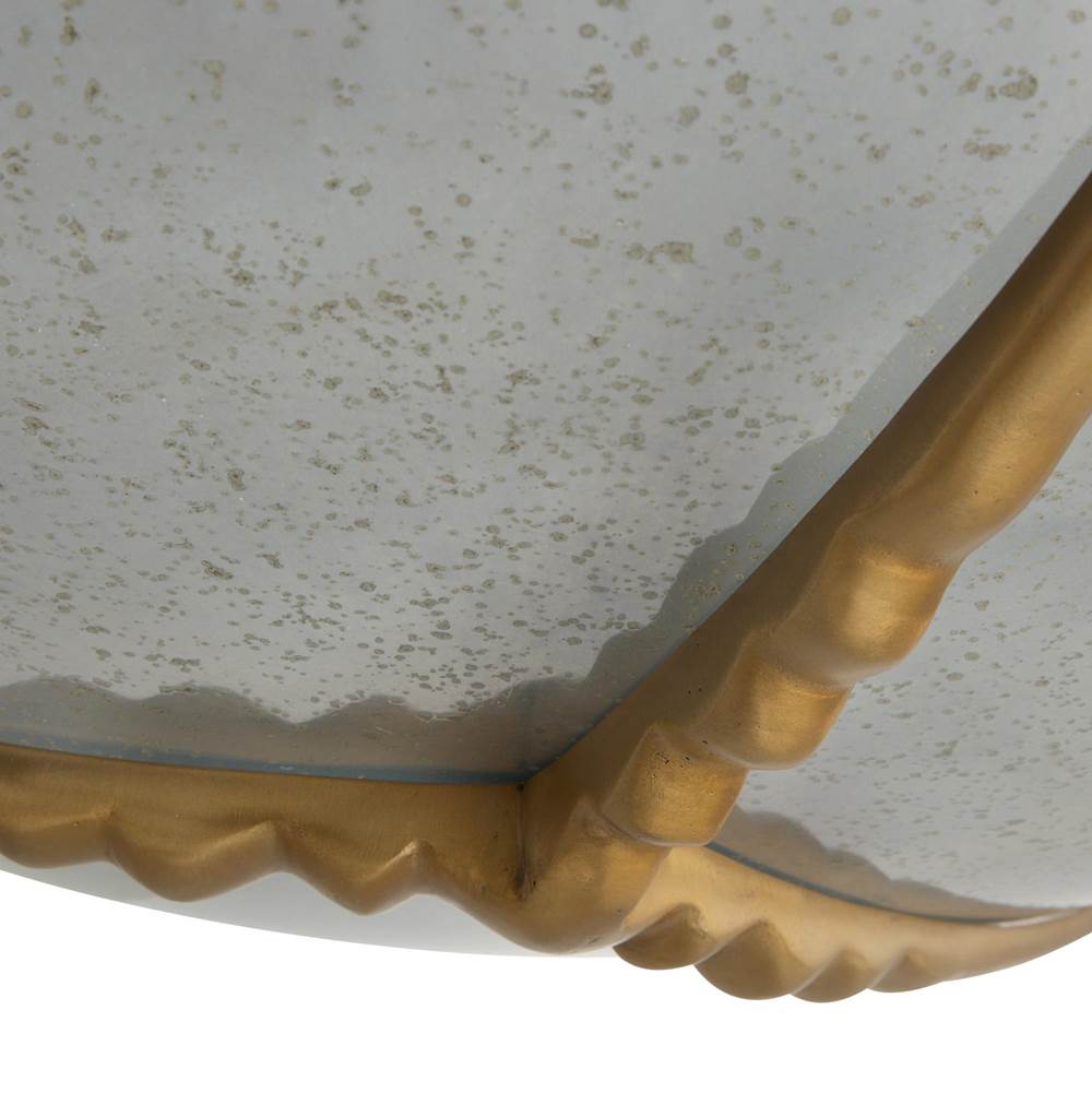 Arteriors Home DFI08 Frosted,Antique Brass Karlsen Semi-flush Image 5
