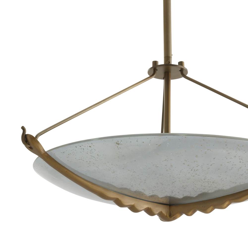 Arteriors Home DFI08 Frosted,Antique Brass Karlsen Semi-flush Image 4