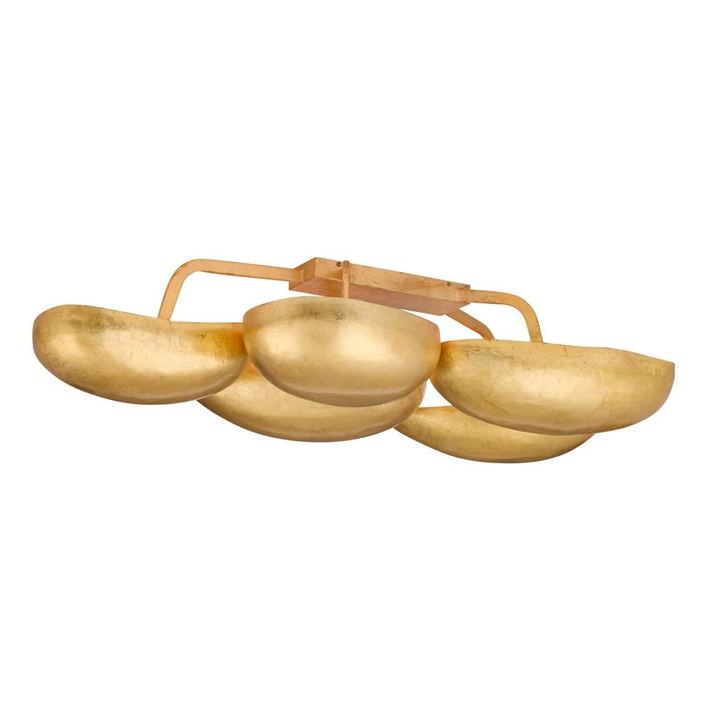 Arteriors Home DFI10 Gold Leaf Theo Flush Mount Image 9