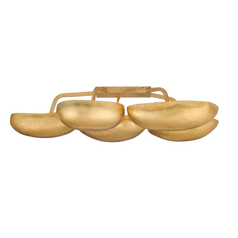 Arteriors Home DFI10 Gold Leaf Theo Flush Mount Image 1
