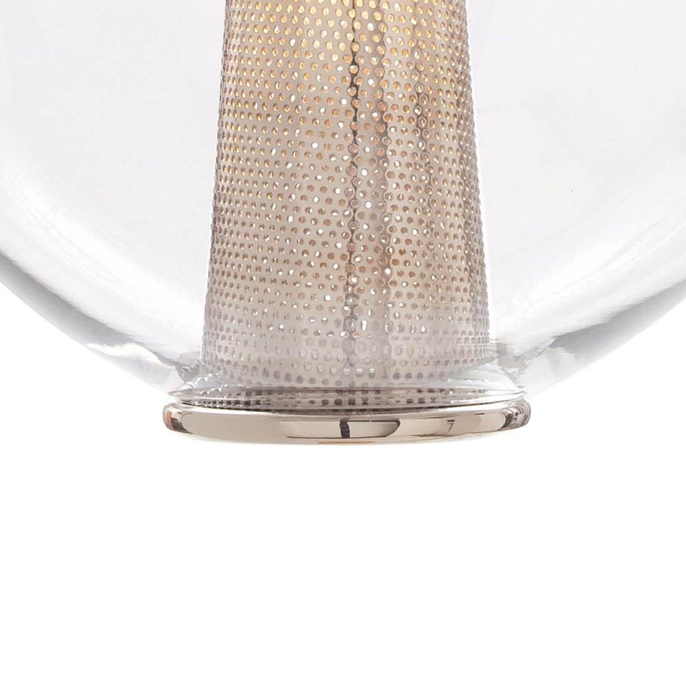 Arteriors Home Caviar Adjustable 1 Light/polished Nickel/clear Glass