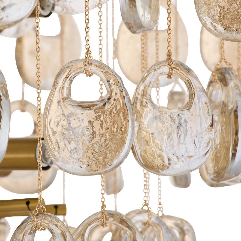 Arteriors Home DMC33 Amber,Antique Brass Jacqueline Chandelier Image 7