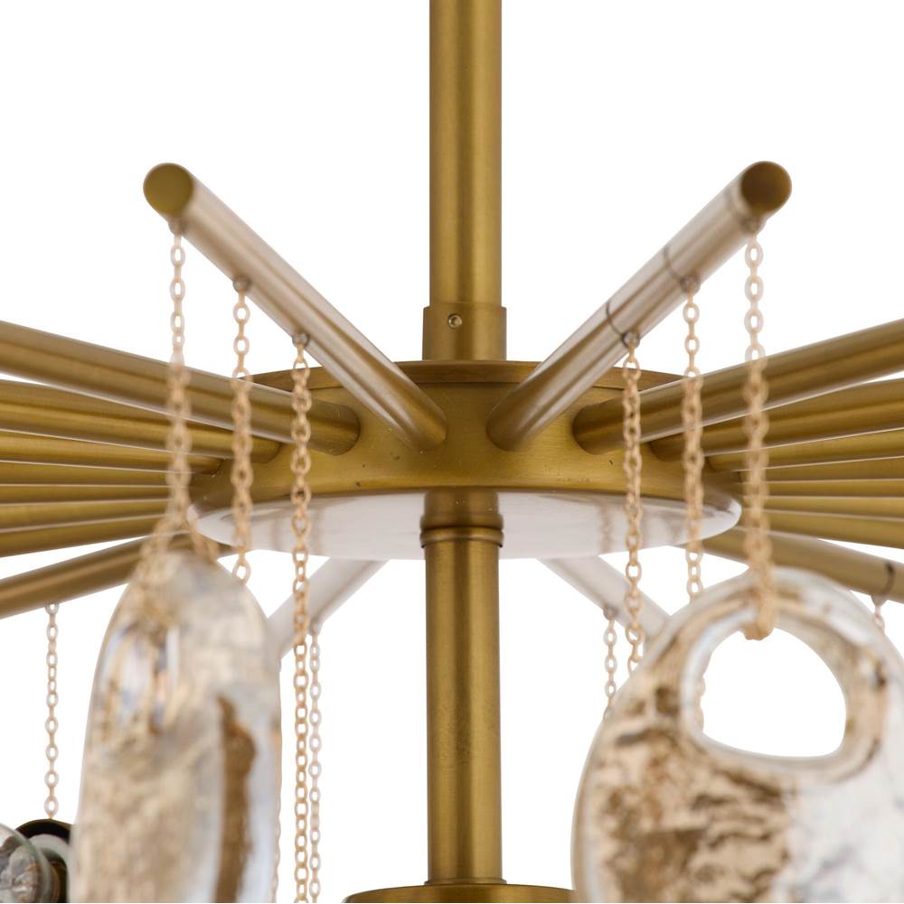 Arteriors Home DMC33 Amber,Antique Brass Jacqueline Chandelier Image 5