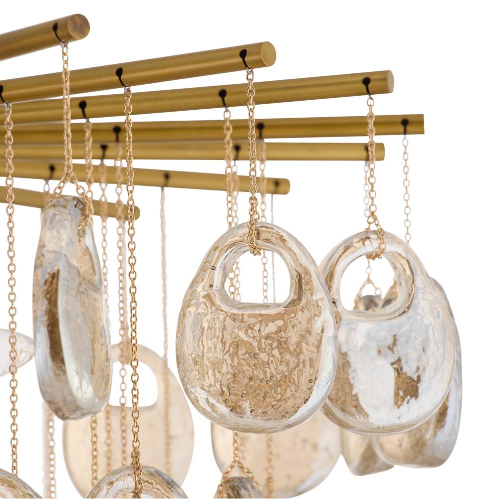 Arteriors Home DMC33 Amber,Antique Brass Jacqueline Chandelier Image 4
