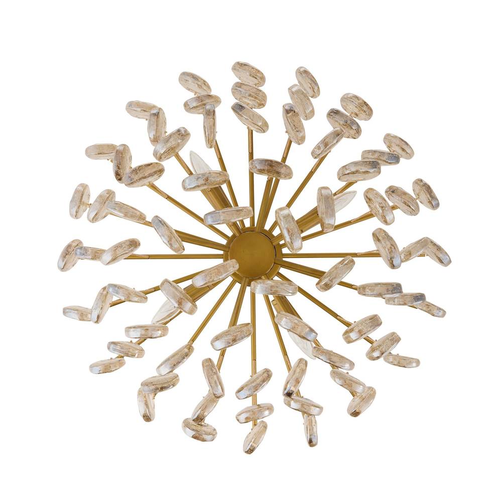Arteriors Home DMC33 Amber,Antique Brass Jacqueline Chandelier Image 2