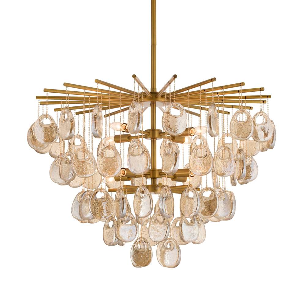 Arteriors Home DMC33 Amber,Antique Brass Jacqueline Chandelier Image 1