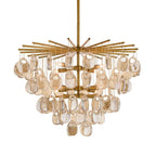 Arteriors Home DMC33 Amber,Antique Brass Jacqueline Chandelier Image 1