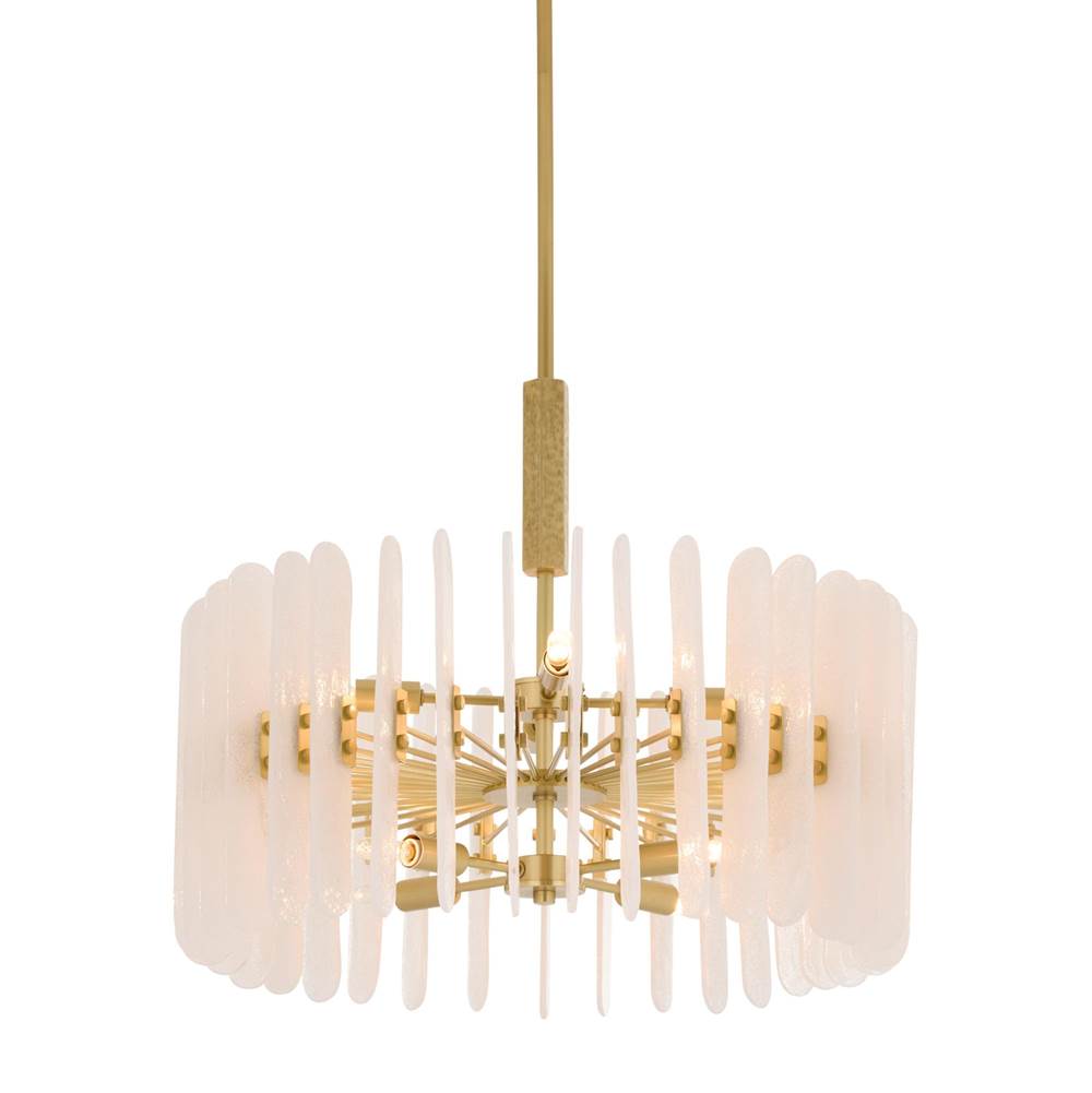 Arteriors Home DMC34 Clear,Antique Brass,Antique Brass Klaus Chandelier Image 1