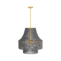 Arteriors Home  8 Light/gray Wash Beechwood/antique Brass