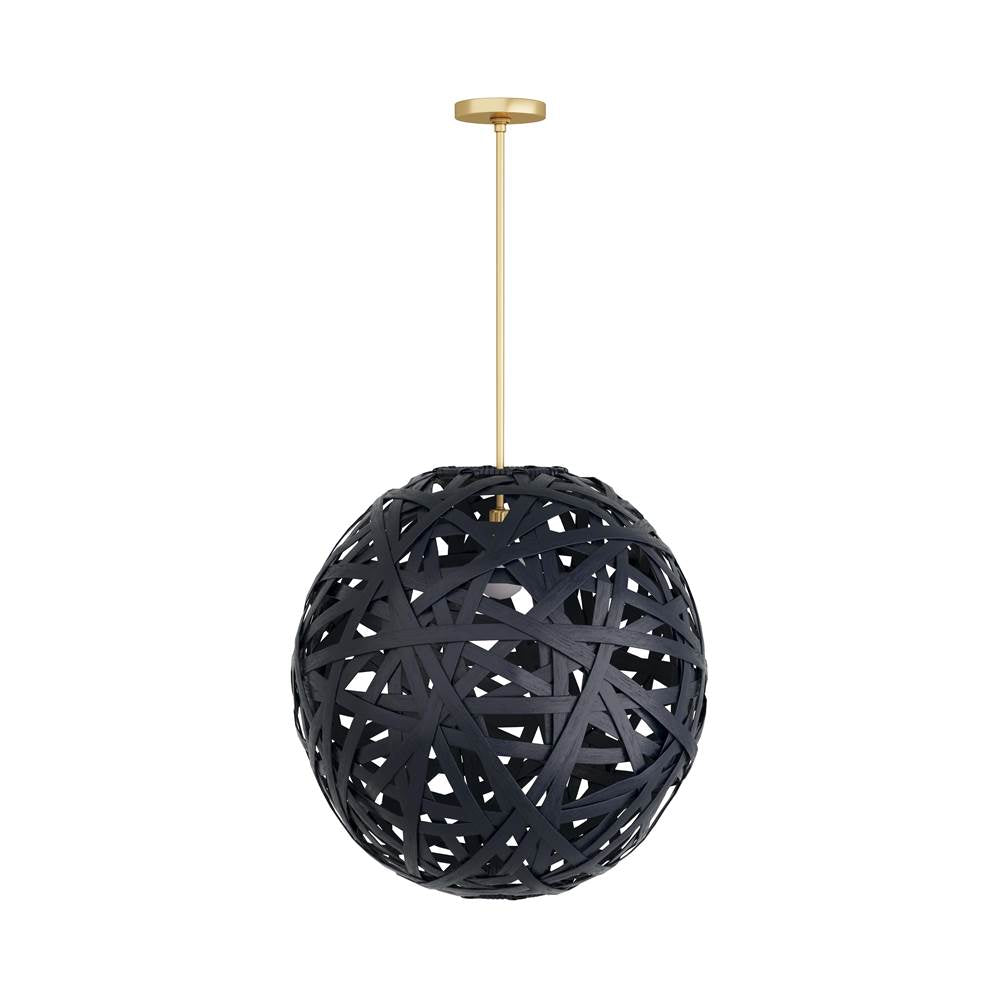 Arteriors Home  1 Light/black Rattan/antique Brass