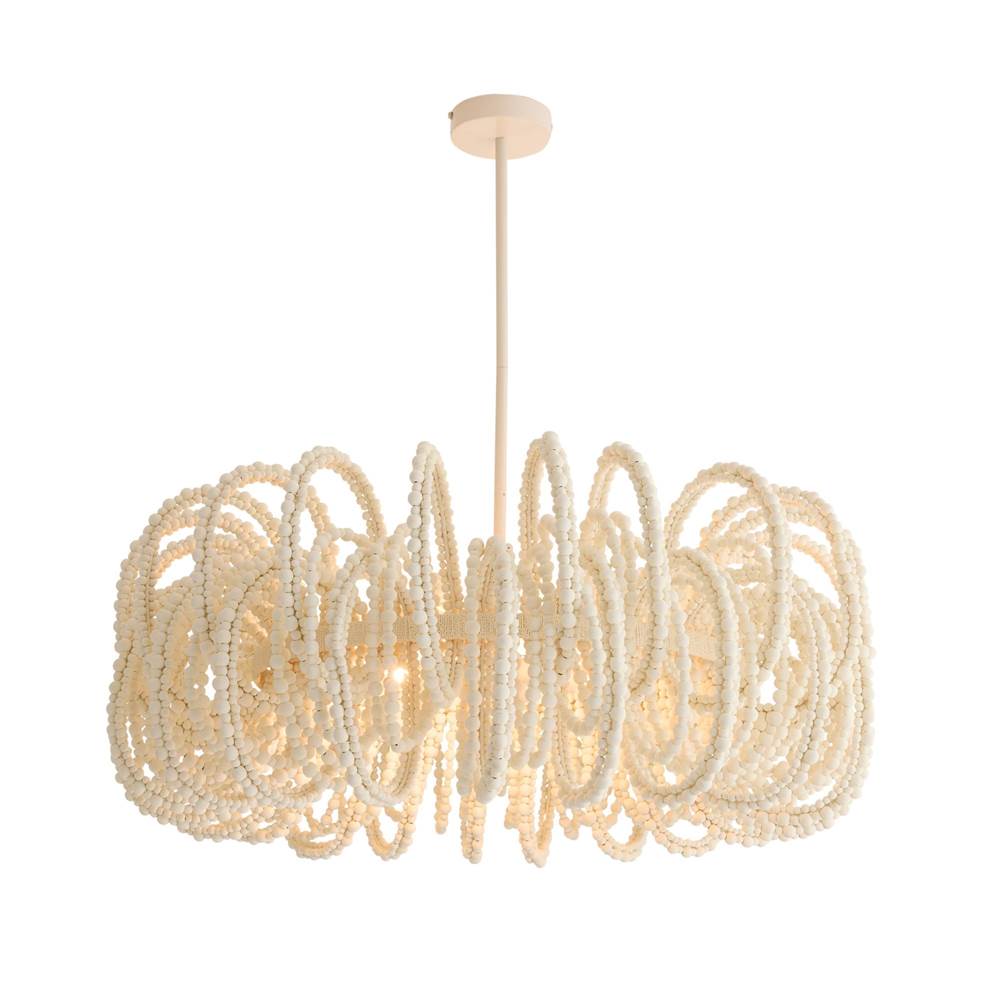 Arteriors Home DMS21 White,White Keely Chandelier Image 9