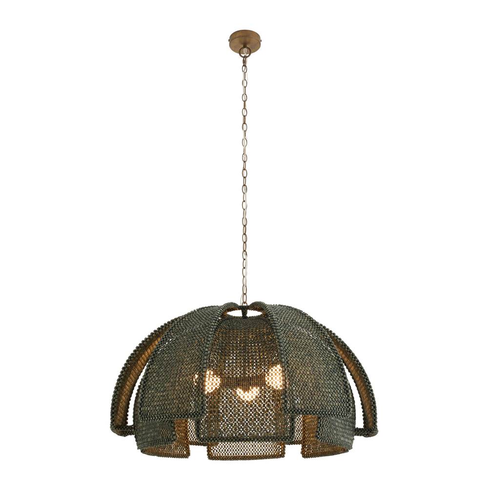 Arteriors Home DMS23 Eucalyptus Stain,Antique Brass Kamari Pendant Image 9