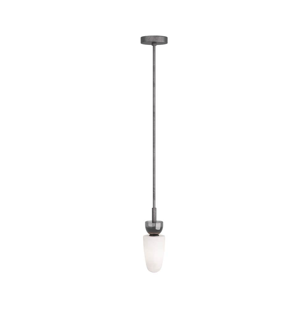 Arteriors Home  1 Light/white Alabaster/smoke Crystal/english Bronze