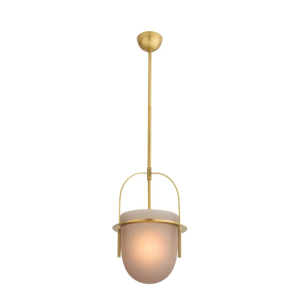 Arteriors Home DPC19 Frosted Smoke,Antique Brass Kathleen Pendant Image 9