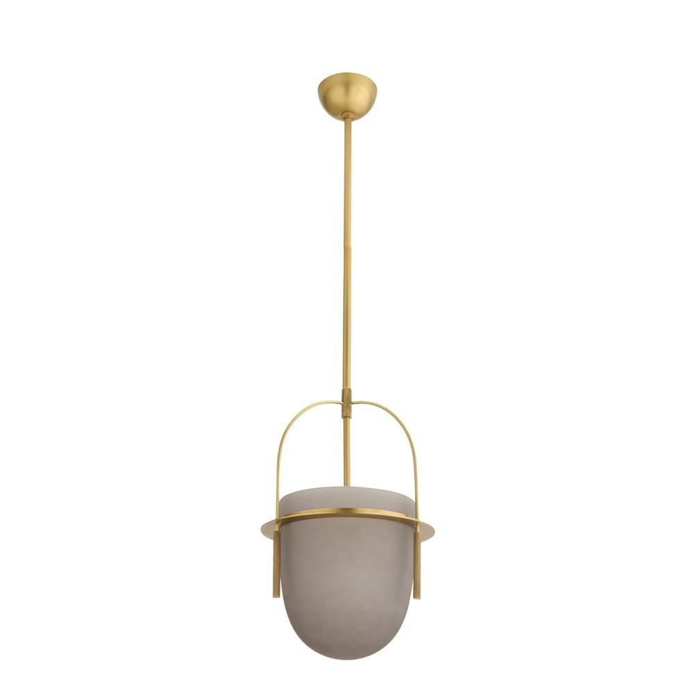 Arteriors Home DPC19 Frosted Smoke,Antique Brass Kathleen Pendant Image 8