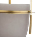 Arteriors Home DPC19 Frosted Smoke,Antique Brass Kathleen Pendant Image 5