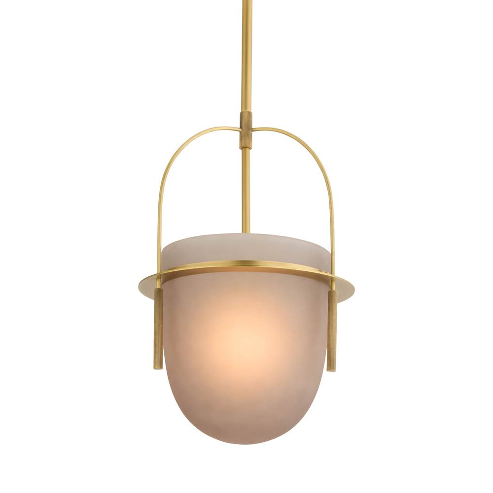 Arteriors Home DPC19 Frosted Smoke,Antique Brass Kathleen Pendant Image 1