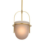Arteriors Home DPC19 Frosted Smoke,Antique Brass Kathleen Pendant Image 1