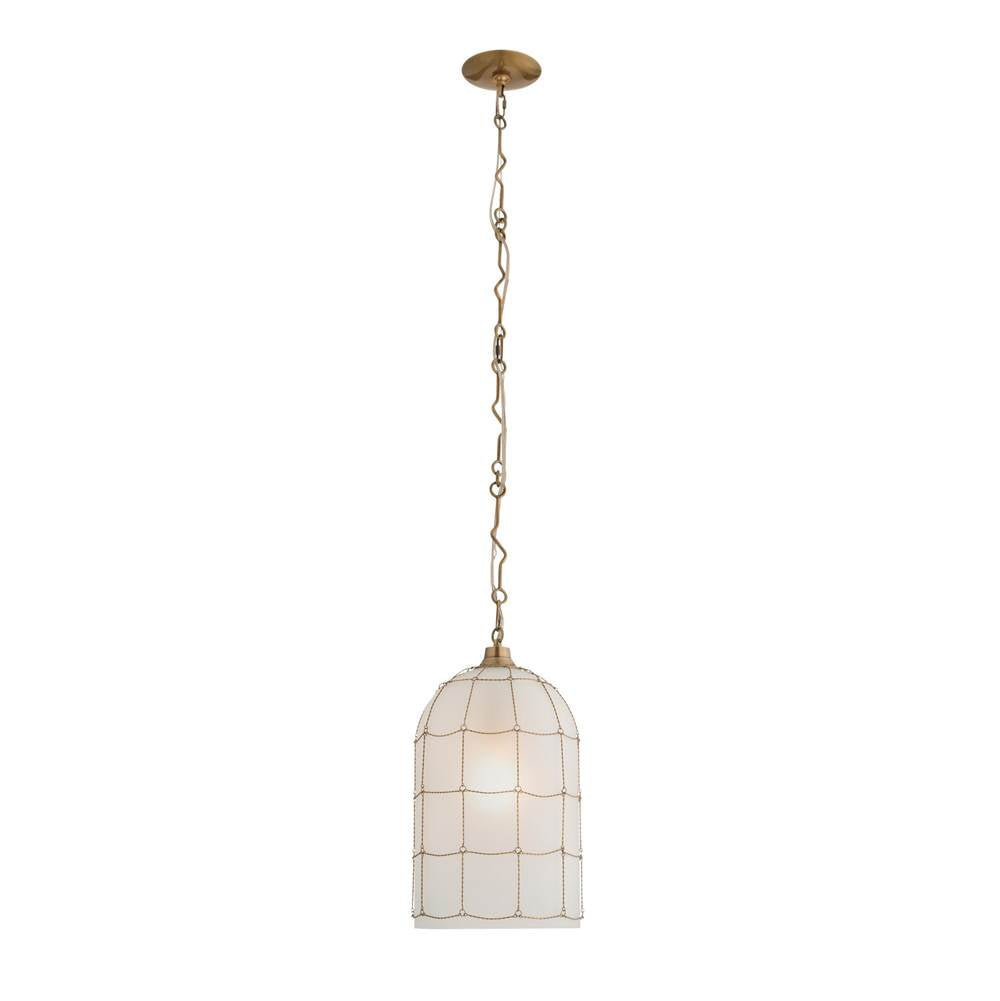 Arteriors Home DPI14 Frosted,Antique Brass,Antique Brass Jordan Pendant Image 7