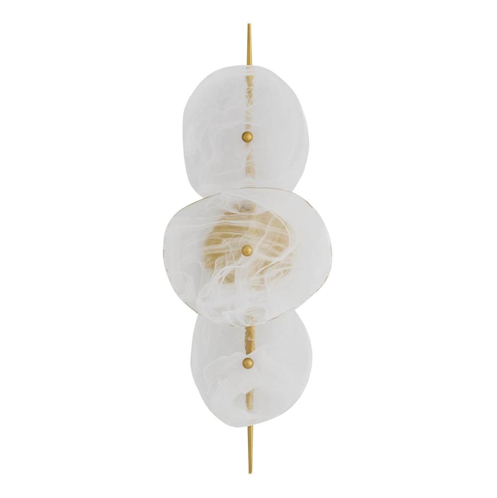 Arteriors Home DWC64 White Glaze,Antique Brass Kylie Sconce Image 7