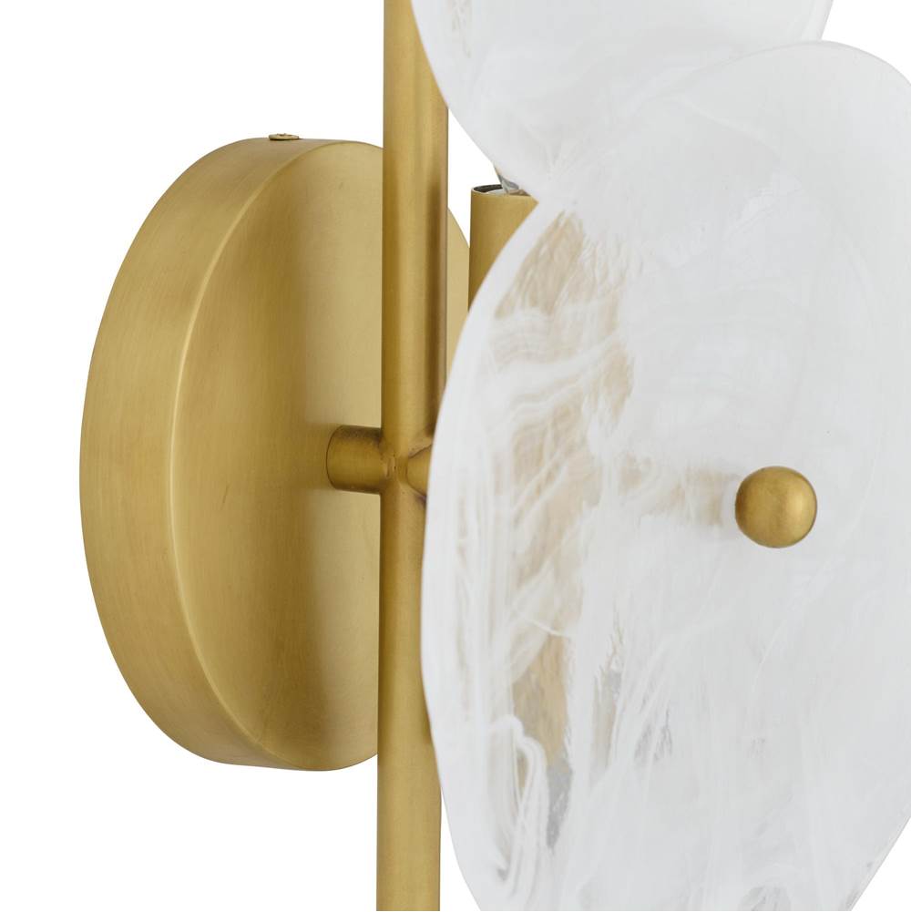 Arteriors Home DWC64 White Glaze,Antique Brass Kylie Sconce Image 5