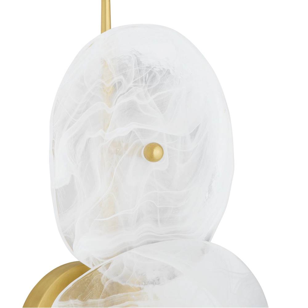 Arteriors Home DWC64 White Glaze,Antique Brass Kylie Sconce Image 4