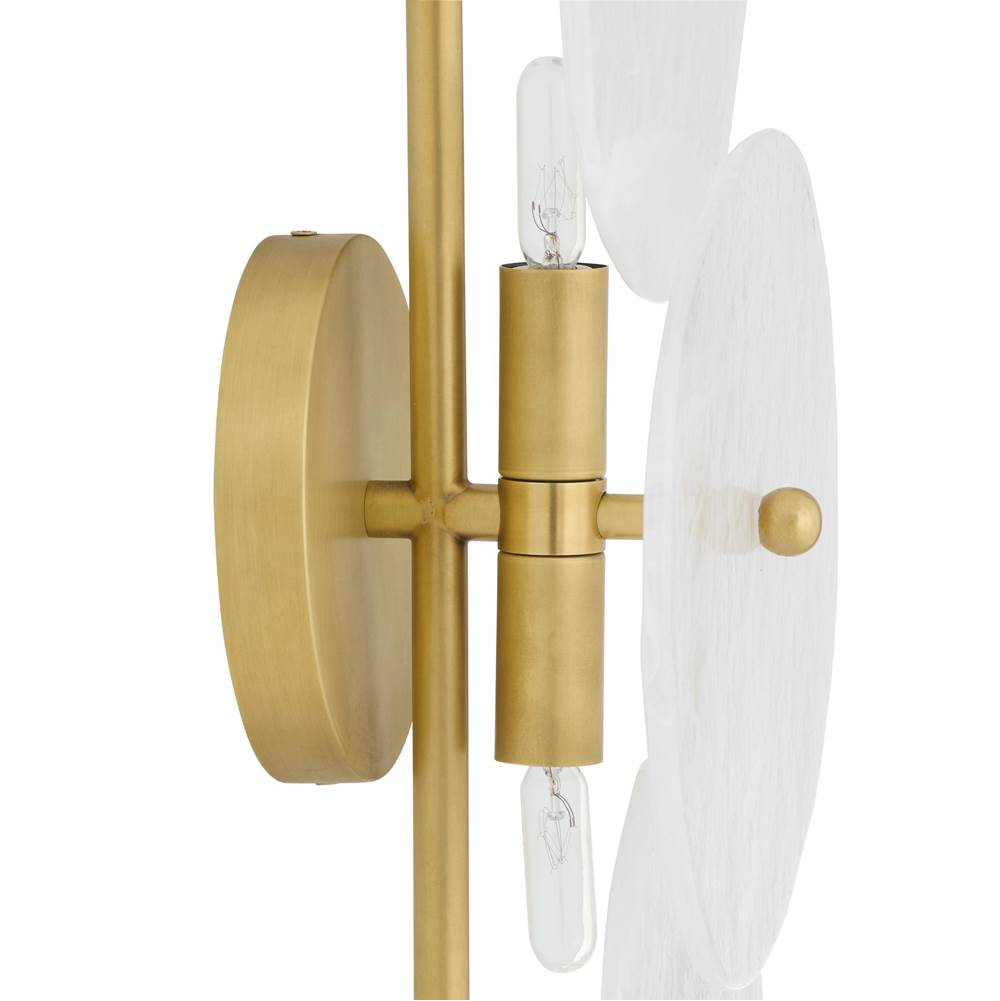 Arteriors Home DWC64 White Glaze,Antique Brass Kylie Sconce Image 3