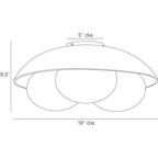 Arteriors Home GADFC02  Glaze Large Flush Mount Image 2