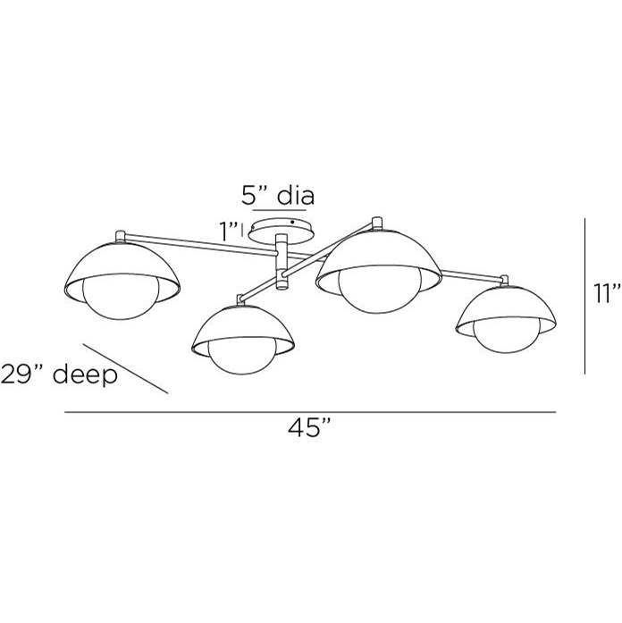 Arteriors Home GADFC03  Glaze Multipoint Flush Mount Image 2