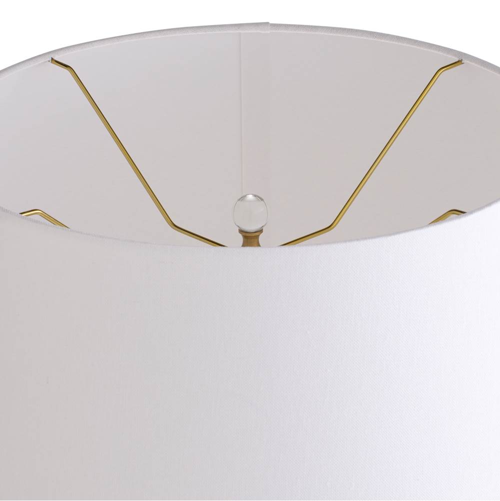 Arteriors Home PTI25-326 Clear,Antique Brass,White,White,Antique Brass Tiber Lamp Image 2
