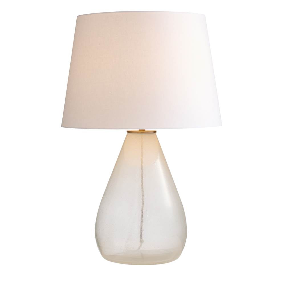 Arteriors Home PTI25-326 Clear,Antique Brass,White,White,Antique Brass Tiber Lamp Image 1