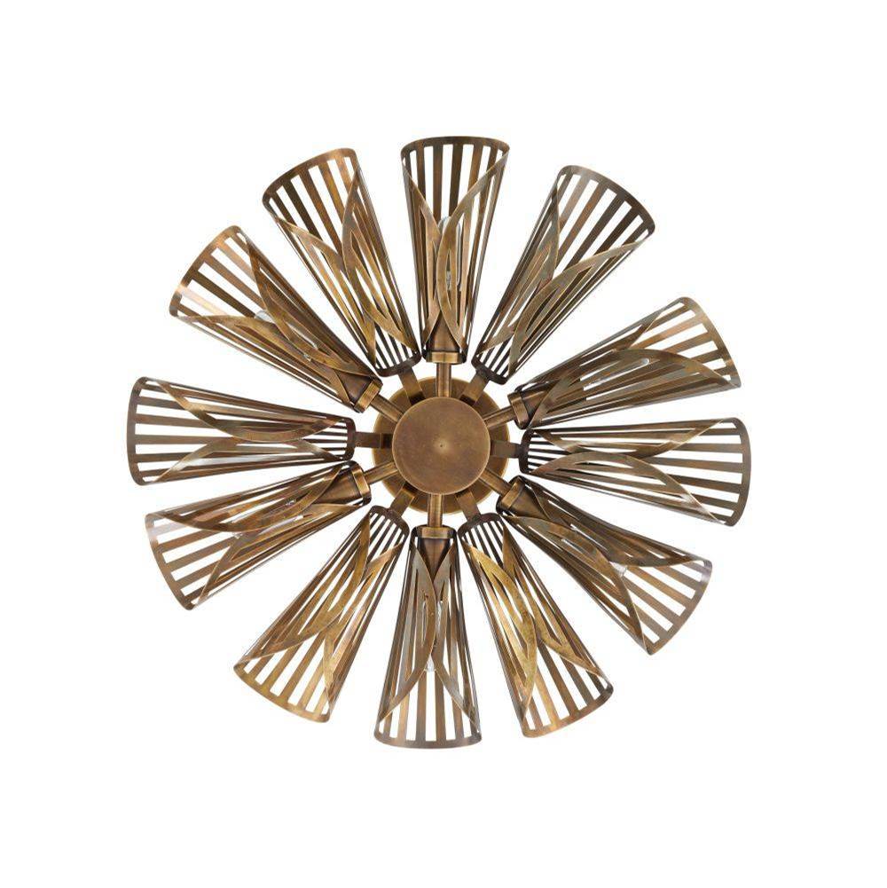 Arteriors Home DFI06 Vintage Brass Francesca Flush Mount Image 4