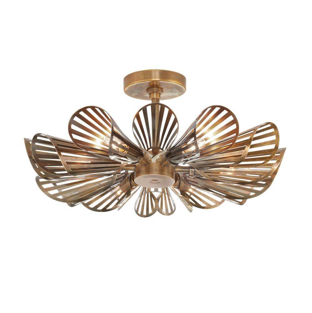 Arteriors Home DFI06 Vintage Brass Francesca Flush Mount Image 1