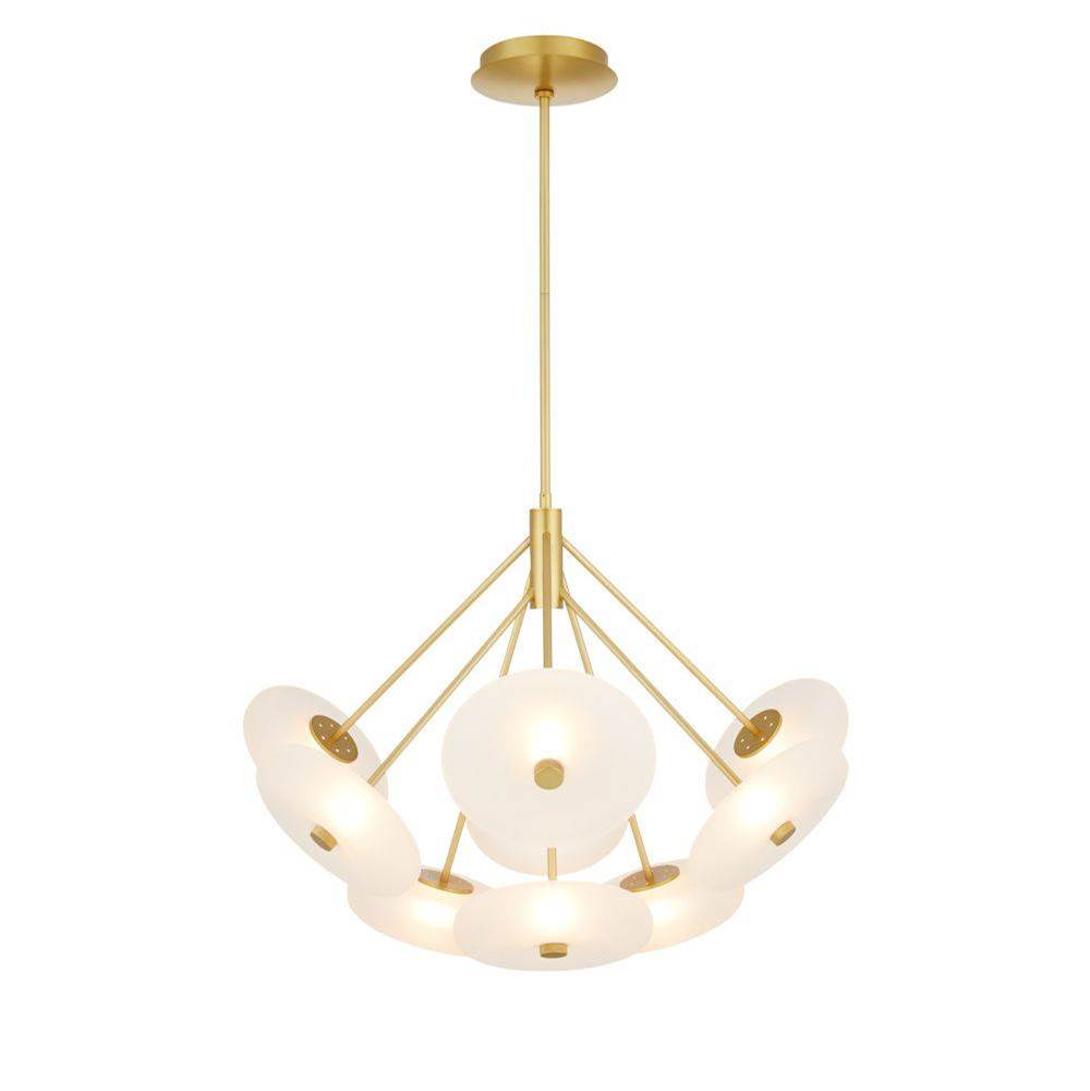 Arteriors Home DLC33 Frosted,Antique Brass Helios Chandelier Image 9
