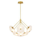 Arteriors Home DLC33 Frosted,Antique Brass Helios Chandelier Image 9