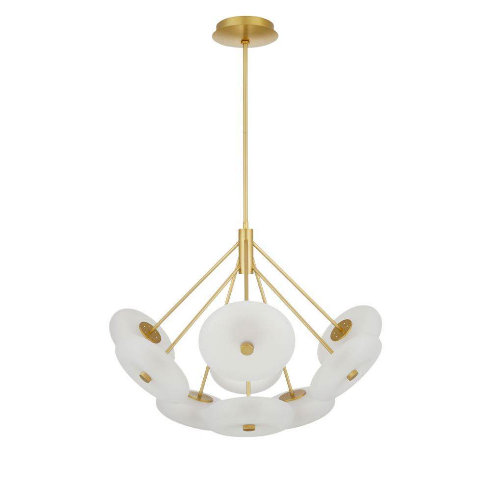 Arteriors Home DLC33 Frosted,Antique Brass Helios Chandelier Image 8