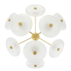 Arteriors Home DLC33 Frosted,Antique Brass Helios Chandelier Image 6