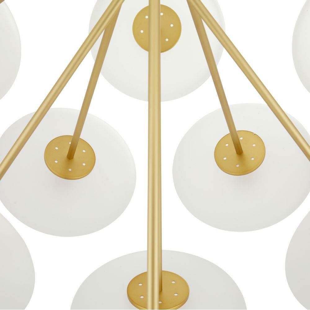 Arteriors Home DLC33 Frosted,Antique Brass Helios Chandelier Image 5