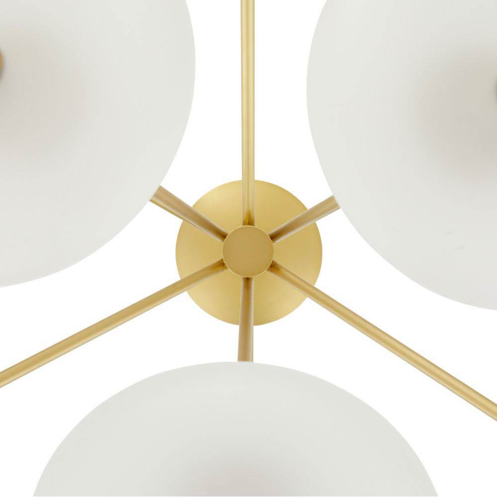 Arteriors Home DLC33 Frosted,Antique Brass Helios Chandelier Image 4