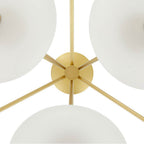 Arteriors Home DLC33 Frosted,Antique Brass Helios Chandelier Image 4
