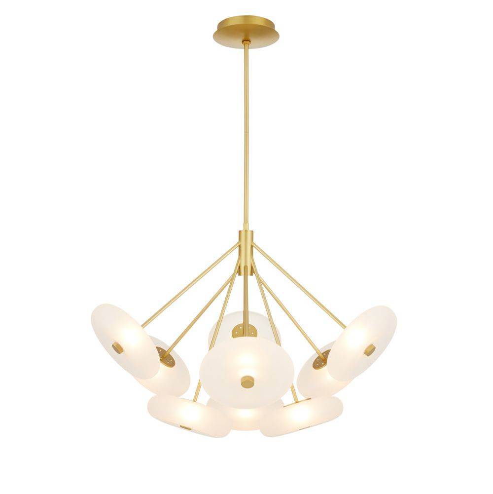 Arteriors Home DLC33 Frosted,Antique Brass Helios Chandelier Image 1