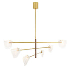 Arteriors Home DLC35 Clear,Antique Brass Hockless Chandelier Image 8