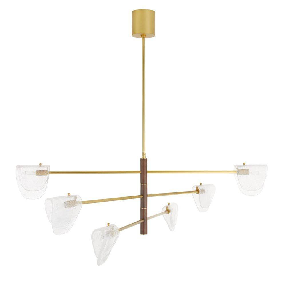 Arteriors Home DLC35 Clear,Antique Brass Hockless Chandelier Image 7